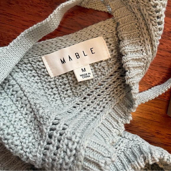 Elegant Knit Romper in Light Blue - Picture 7 of 9